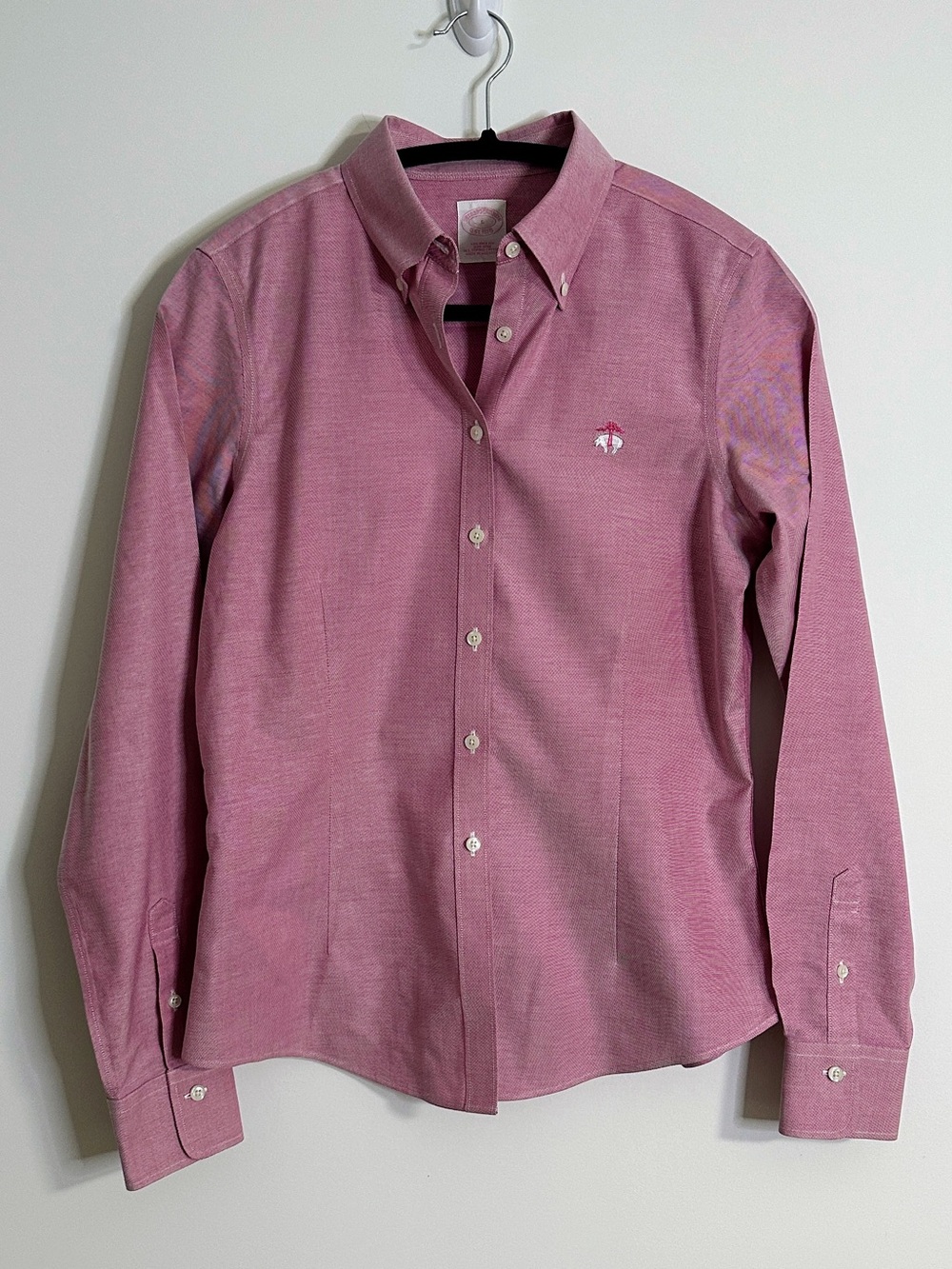 Brooks Brothers Pink Non-Iron Tailored Fit Oxford Button Down Shirt Size 6